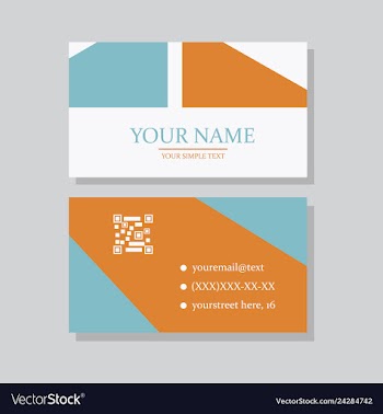 P simple id card with logo or icon for your vector image