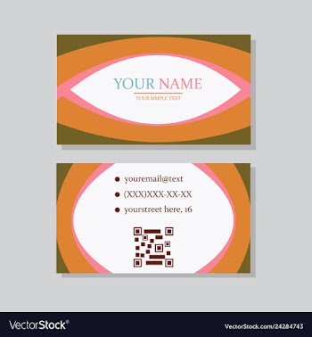 P simple id card with logo or icon for your vector image