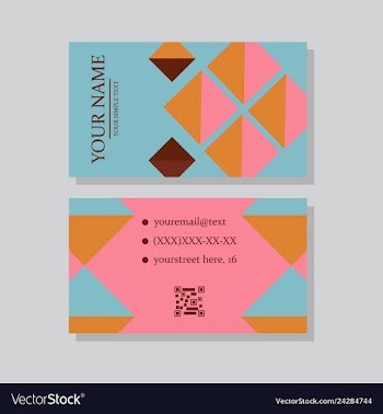 P simple id card with logo or icon for your vector image