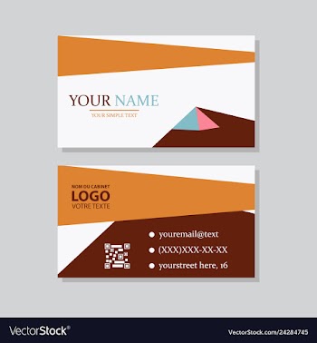 P simple id card with logo or icon for your vector image