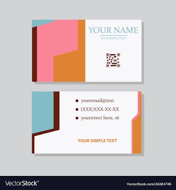 P simple id card with logo or icon for your vector image
