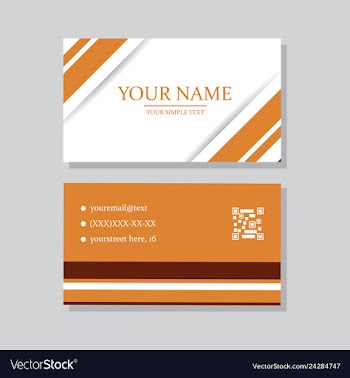 P simple id card with logo or icon for your vector image