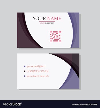 P simple id card with logo or icon for your vector image
