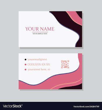 P simple id card with logo or icon for your vector image