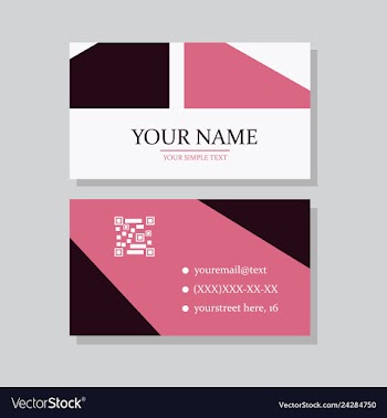 P simple id card with logo or icon for your vector image