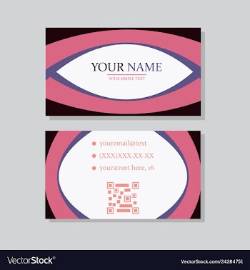 P simple id card with logo or icon for your vector image