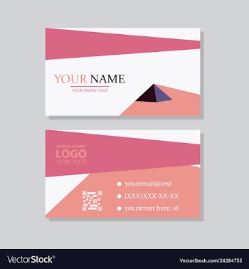 P simple id card with logo or icon for your vector image