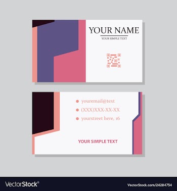 P simple id card with logo or icon for your vector image