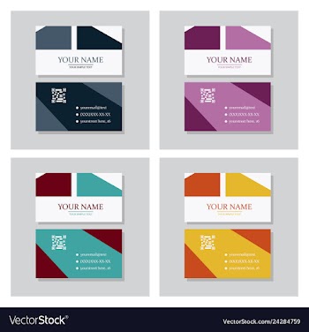 P simple id card with logo or icon for your vector image