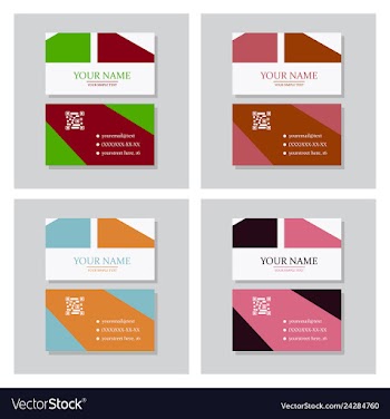 P simple id card with logo or icon for your vector image