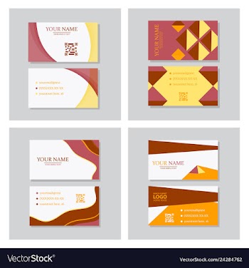 P simple id card with logo or icon for your vector image