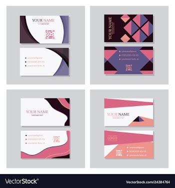 P simple id card with logo or icon for your vector image