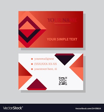 P simple id card with logo or icon for your vector image