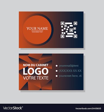P simple id card with logo or icon for your vector image
