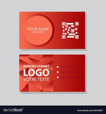 P simple id card with logo or icon for your vector image