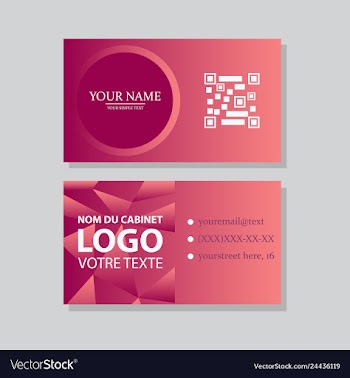 P simple id card with logo or icon for your vector image