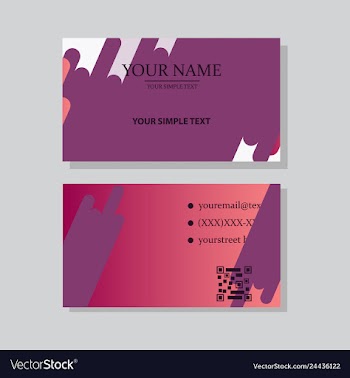 P simple id card with logo or icon for your vector image