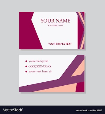 P simple id card with logo or icon for your vector image