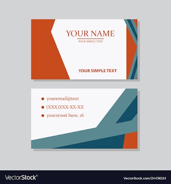 P simple id card with logo or icon for your vector image