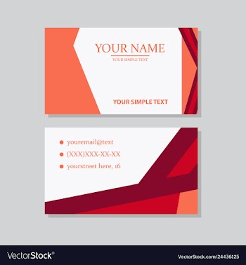 P simple id card with logo or icon for your vector image