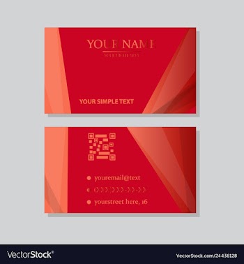 P simple id card with logo or icon for your vector image