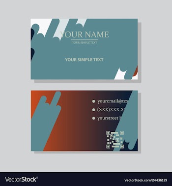 P simple id card with logo or icon for your vector image