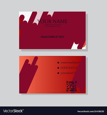 P simple id card with logo or icon for your vector image