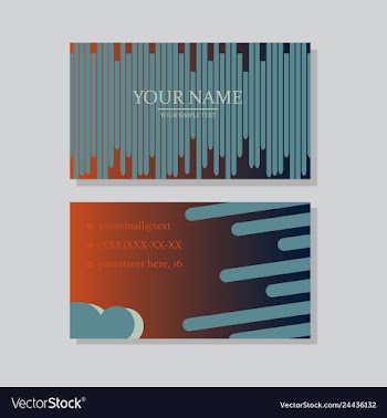 P simple id card with logo or icon for your vector image
