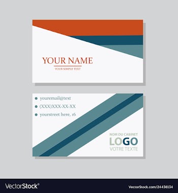 P simple id card with logo or icon for your vector image