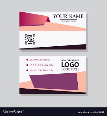P simple id card with logo or icon for your vector image