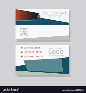 P simple id card with logo or icon for your vector image