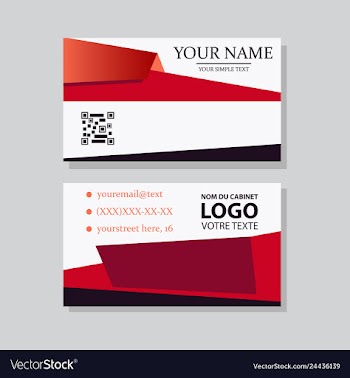 P simple id card with logo or icon for your vector image