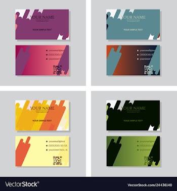P simple id card with logo or icon for your vector image