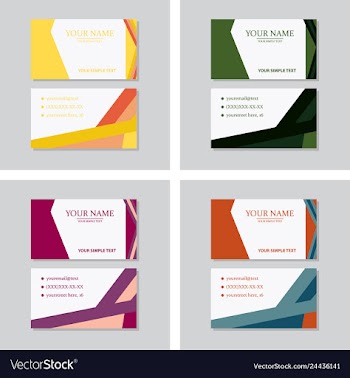P simple id card with logo or icon for your vector image