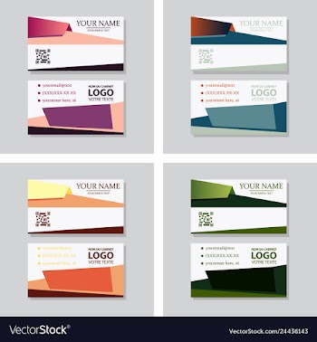P simple id card with logo or icon for your vector image