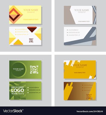 P simple id card with logo or icon for your vector image