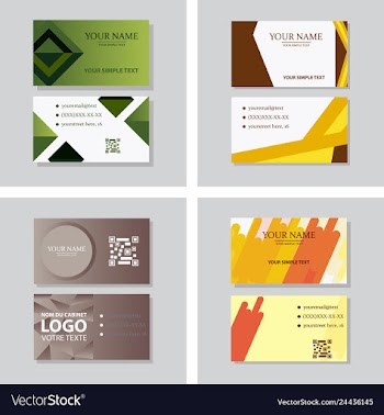 P simple id card with logo or icon for your vector image