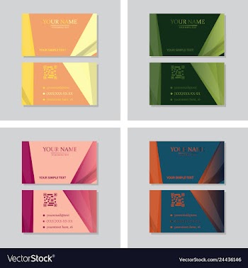 P simple id card with logo or icon for your vector image