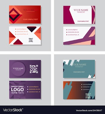 P simple id card with logo or icon for your vector image