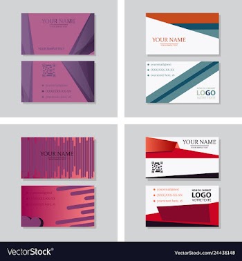 P simple id card with logo or icon for your vector image