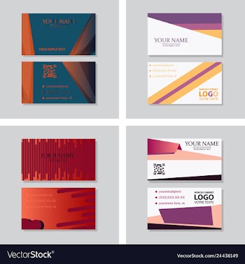 P simple id card with logo or icon for your vector image