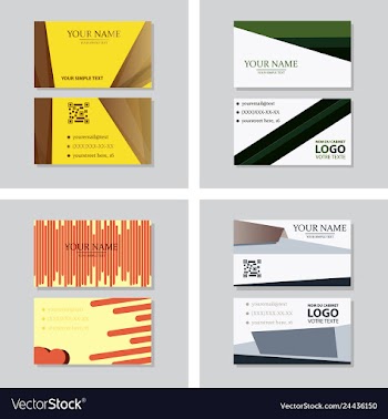 P simple id card with logo or icon for your vector image