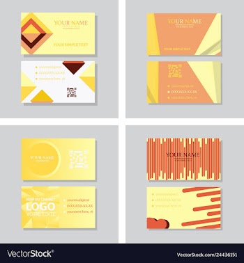 P simple id card with logo or icon for your vector image