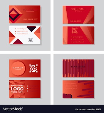 P simple id card with logo or icon for your vector image