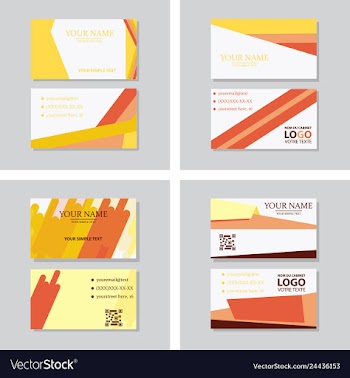 P simple id card with logo or icon for your vector image