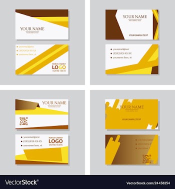 P simple id card with logo or icon for your vector image