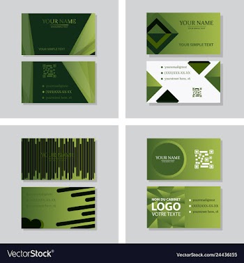 P simple id card with logo or icon for your vector image
