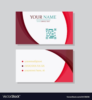 P simple id card with logo or icon for your vector image