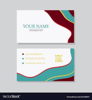 P simple id card with logo or icon for your vector image