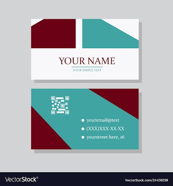 P simple id card with logo or icon for your vector image